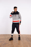 Cut n sew Panel Joggers - Navy - Serious Royalty