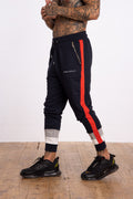 Cut n sew Panel Joggers - Navy - Serious Royalty
