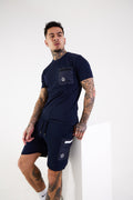 men's workout shirts in Navy Colour