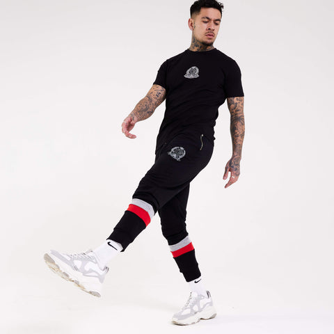 Serious Royalty Black Calf Panel Jogger