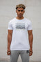 White T-Shirt with Serious Print & Lurex Royalty Embroidery - Serious Royalty